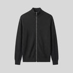 Fine-knit zip jacket