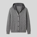 Buttoned hooded knit