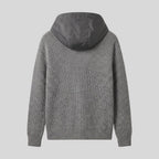 Buttoned hooded knit