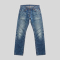 Aged blue denim
