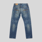 Aged blue denim