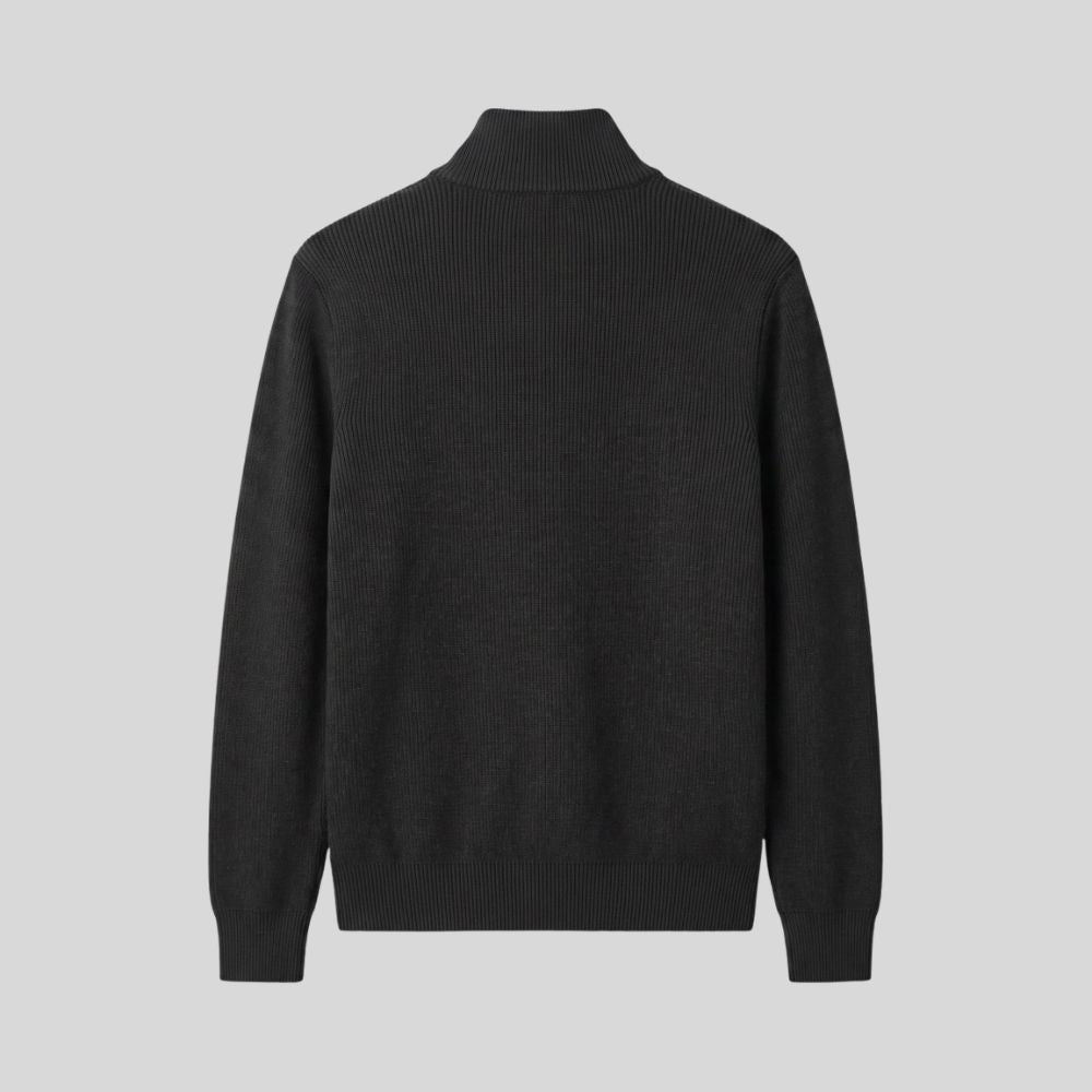 Fine-knit zip jacket
