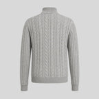 Cable-knit zip jacket