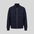 Wool-blend zip jacket
