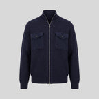 Wool-blend zip jacket