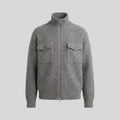 Wool-blend zip jacket