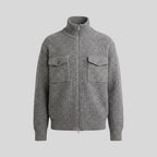 Wool-blend zip jacket