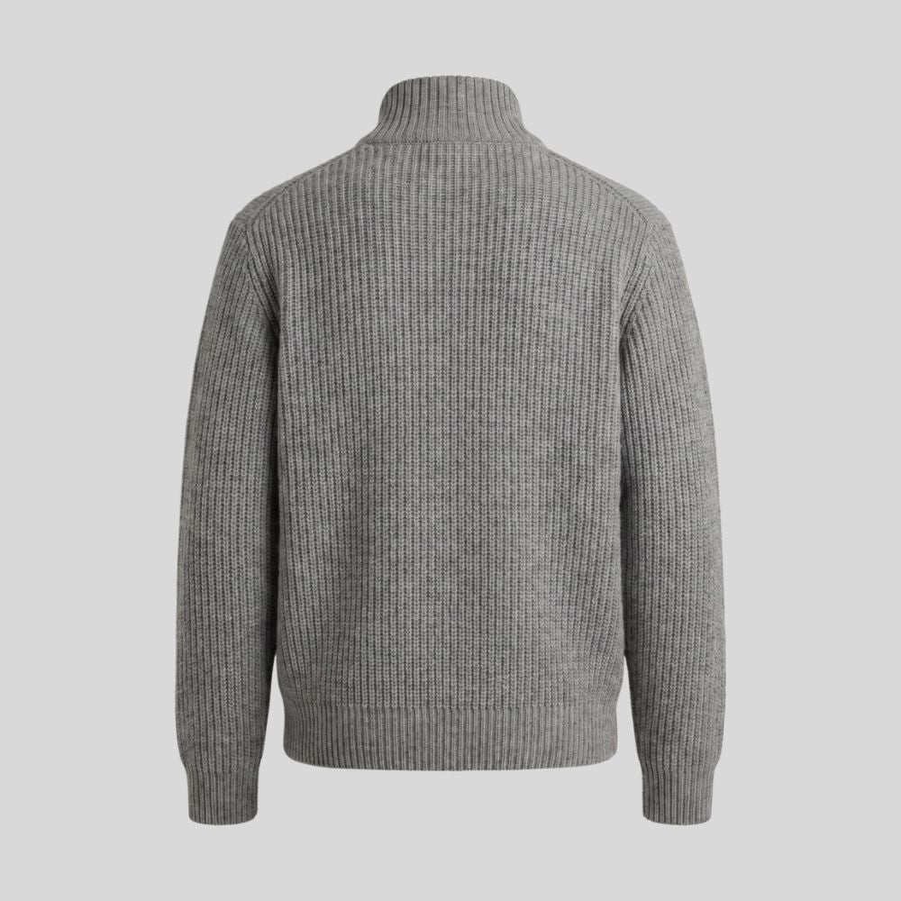 Wool-blend zip jacket